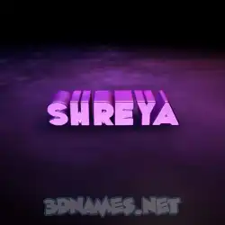 shreya in Big Purple style - 3D name wallpaper