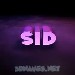 sid in Big Purple style - 3D name wallpaper