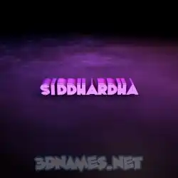 siddhardha in Big Purple style - 3D name wallpaper