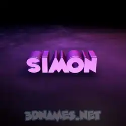 simon in Big Purple style - 3D name wallpaper