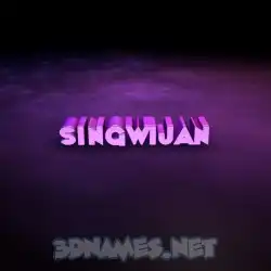 singwijan in Big Purple style - 3D name wallpaper