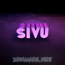 sivu in Big Purple style - 3D name wallpaper