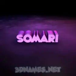 somari in Big Purple style - 3D name wallpaper