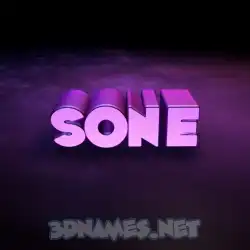 sone in Big Purple style - 3D name wallpaper
