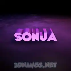 sonja in Big Purple style - 3D name wallpaper