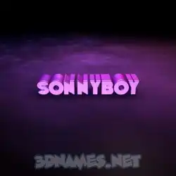 sonnyboy in Big Purple style - 3D name wallpaper