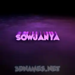 sowjanya in Big Purple style - 3D name wallpaper