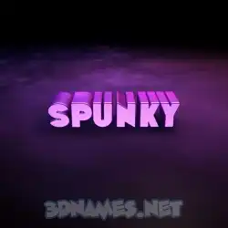 spunky in Big Purple style - 3D name wallpaper