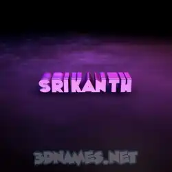 srikanth in Big Purple style - 3D name wallpaper