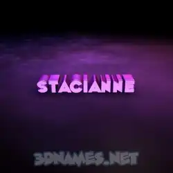 stacianne in Big Purple style - 3D name wallpaper