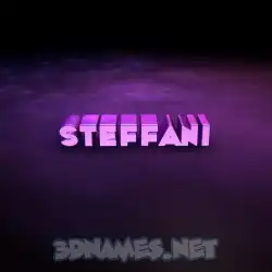 steffani in Big Purple style - 3D name wallpaper