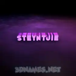 steyntjie in Big Purple style - 3D name wallpaper