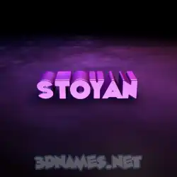 stoyan in Big Purple style - 3D name wallpaper