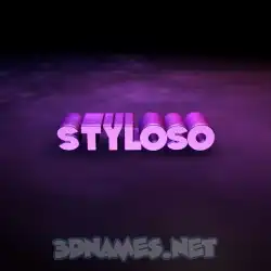 styloso in Big Purple style - 3D name wallpaper