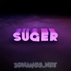 suger in Big Purple style - 3D name wallpaper