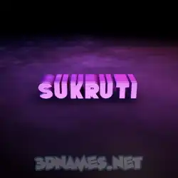 sukruti in Big Purple style - 3D name wallpaper