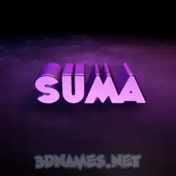 suma in Big Purple style - 3D name wallpaper