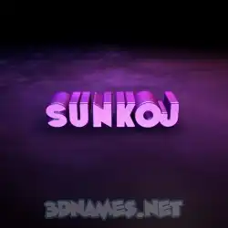 sunkoj in Big Purple style - 3D name wallpaper