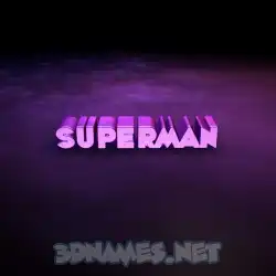 superman in Big Purple style - 3D name wallpaper