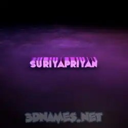 suriyapriyan in Big Purple style - 3D name wallpaper