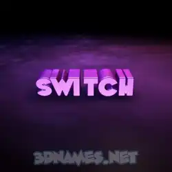 switch in Big Purple style - 3D name wallpaper