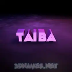 taiba in Big Purple style - 3D name wallpaper