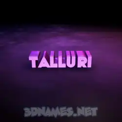 talluri in Big Purple style - 3D name wallpaper