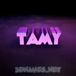 tamy in Big Purple style - 3D name wallpaper