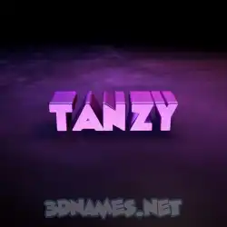 tanzy in Big Purple style - 3D name wallpaper