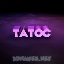 tatoc in Big Purple style - 3D name wallpaper