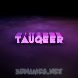tauqeer in Big Purple style - 3D name wallpaper