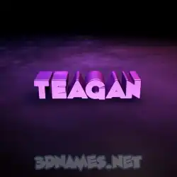 teagan in Big Purple style - 3D name wallpaper