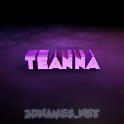 teanna in Big Purple style - 3D name wallpaper
