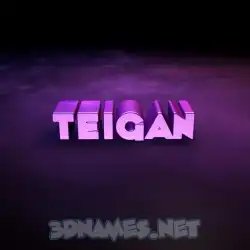 teigan in Big Purple style - 3D name wallpaper