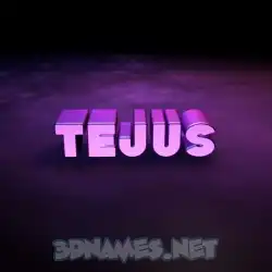 tejus in Big Purple style - 3D name wallpaper