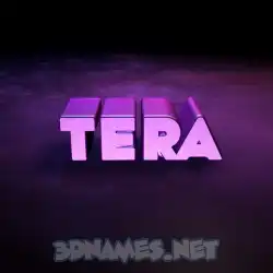 tera in Big Purple style - 3D name wallpaper