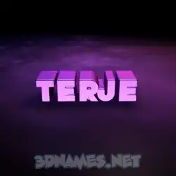 terje in Big Purple style - 3D name wallpaper