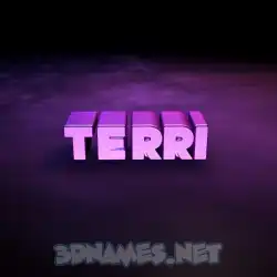 terri in Big Purple style - 3D name wallpaper