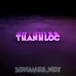 thanhloc in Big Purple style - 3D name wallpaper