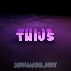 thijs in Big Purple style - 3D name wallpaper