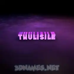 thulisile in Big Purple style - 3D name wallpaper