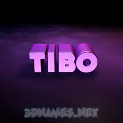 tibo in Big Purple style - 3D name wallpaper