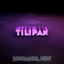tilipan in Big Purple style - 3D name wallpaper