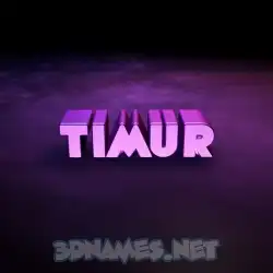 timur in Big Purple style - 3D name wallpaper
