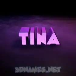 tina in Big Purple style - 3D name wallpaper