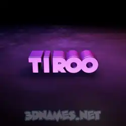 tiroo in Big Purple style - 3D name wallpaper