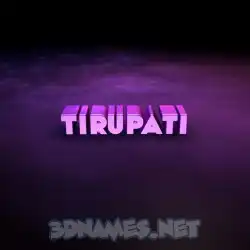 tirupati in Big Purple style - 3D name wallpaper