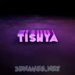 tishya in Big Purple style - 3D name wallpaper