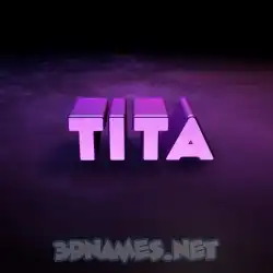 tita in Big Purple style - 3D name wallpaper