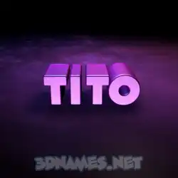 tito in Big Purple style - 3D name wallpaper